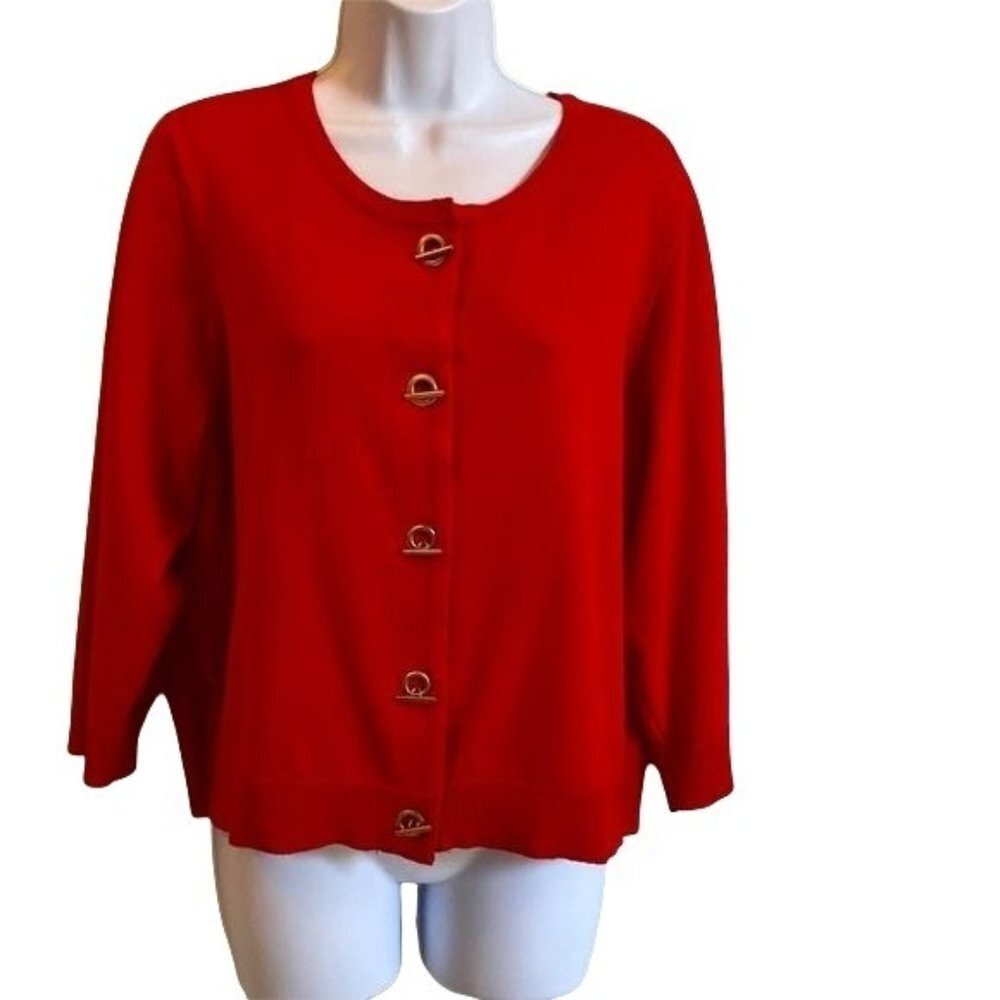 Premise Petite XL Red Cardigan Sweater